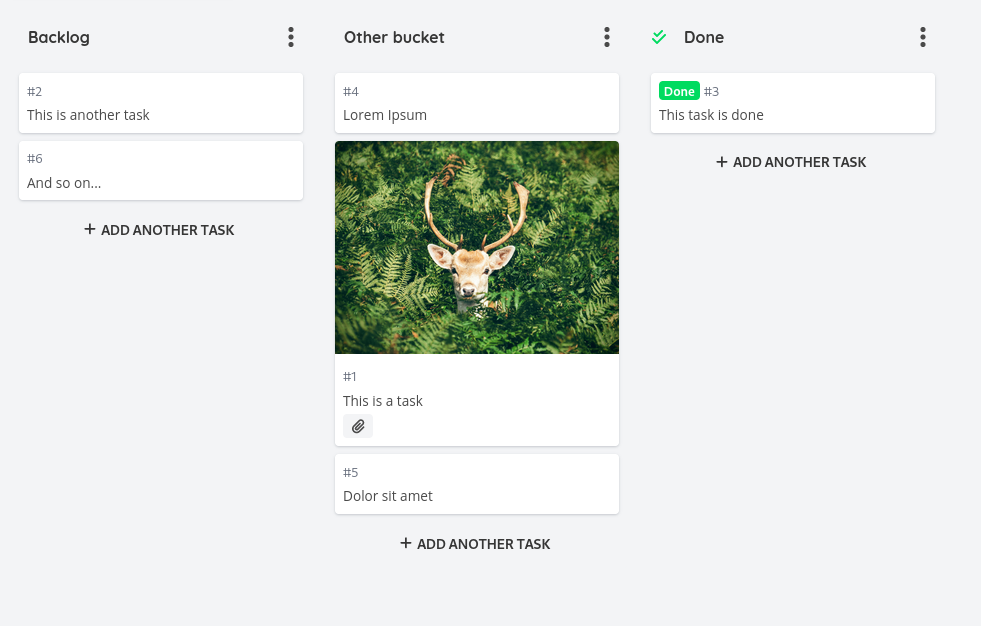 Cover images for tasks